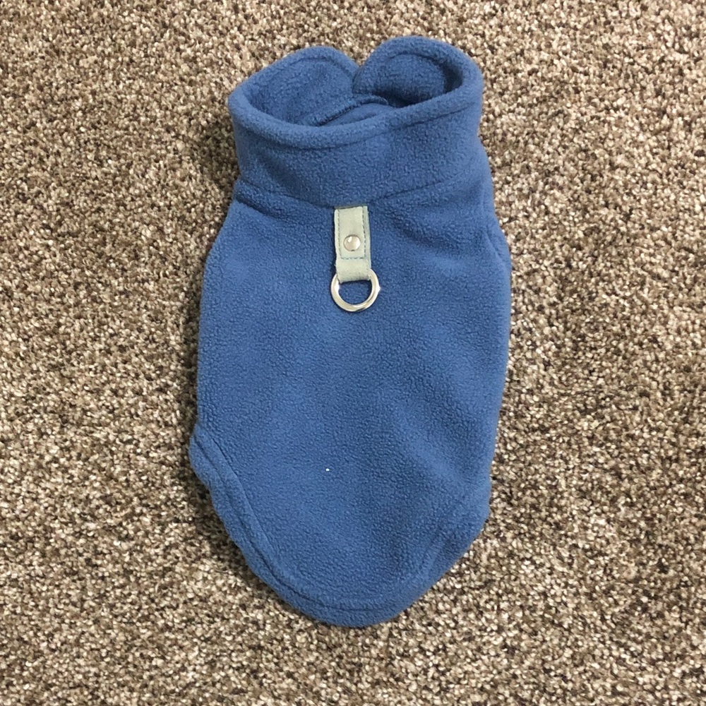 Warm Blue Fleece Dog Jacket